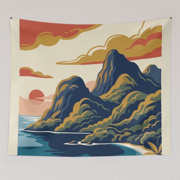 Item preview, American Samoa National Park USA Travel Vintage designed and sold by RareDeerArt.