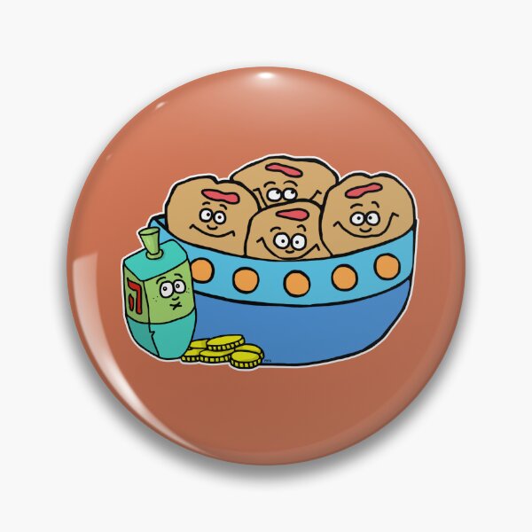 Item preview, Cute Hanukkah Donuts & Dreidel Sticker | Sufganiyot & Gelt Trio Cartoon designed and sold by MyxaART.