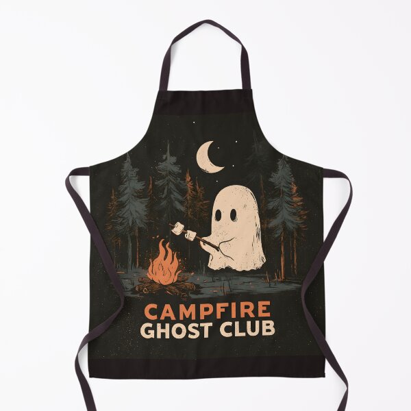 Item preview, Campfire Ghost Club Cute Vintage Halloween Camping T-Shirt designed and sold by KAM-KAM-STORE.