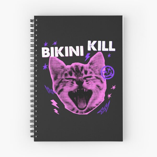 Item preview, Bikini Kill & the Punk Rock Kitten -  Cat Riot Grrrl Distressed Halftone Grunge Streetwear Graphic Design designed and sold by Miaou Studio.