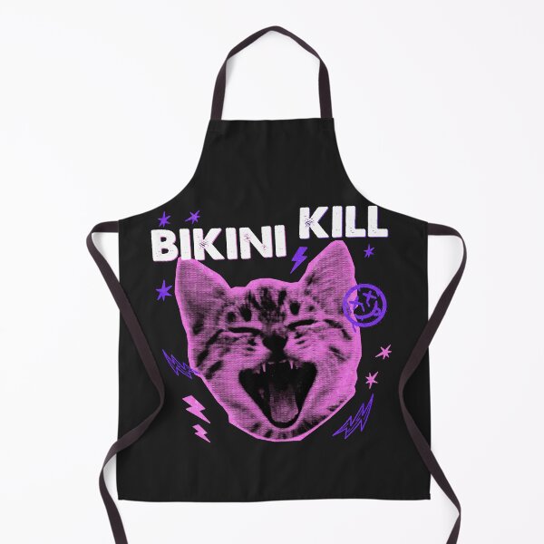 Item preview, Bikini Kill & the Punk Rock Kitten -  Cat Riot Grrrl Distressed Halftone Grunge Streetwear Graphic Design designed and sold by Miaou Studio.