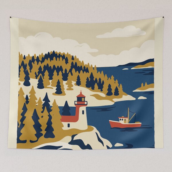 Item preview, Isle Royale National Park USA Travel Vintage designed and sold by RareDeerArt.