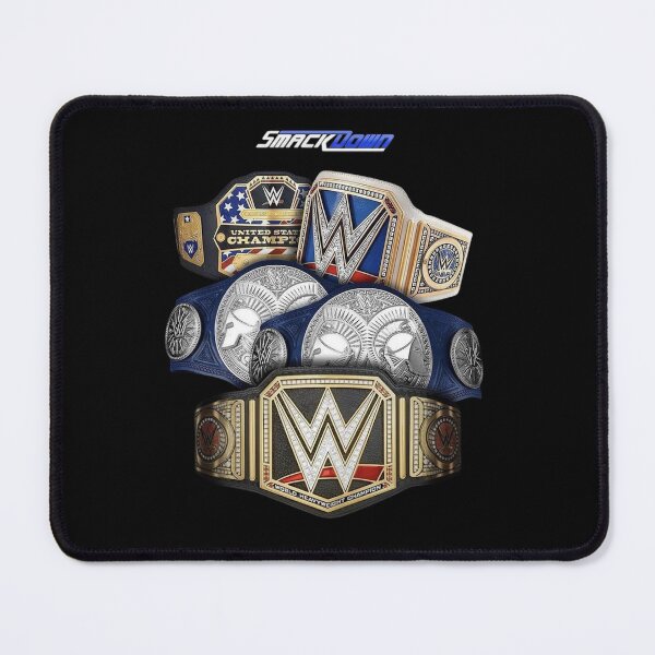 Item preview, WWE SmackDown Championship Belts Stack Graphic designed and sold by Sedwalhissan.
