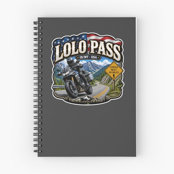 Item preview, Lolo Pass Idaho, Montana Rocky Mountains Motorcycle Sticker TShirt 05 designed and sold by OuterShellUK.