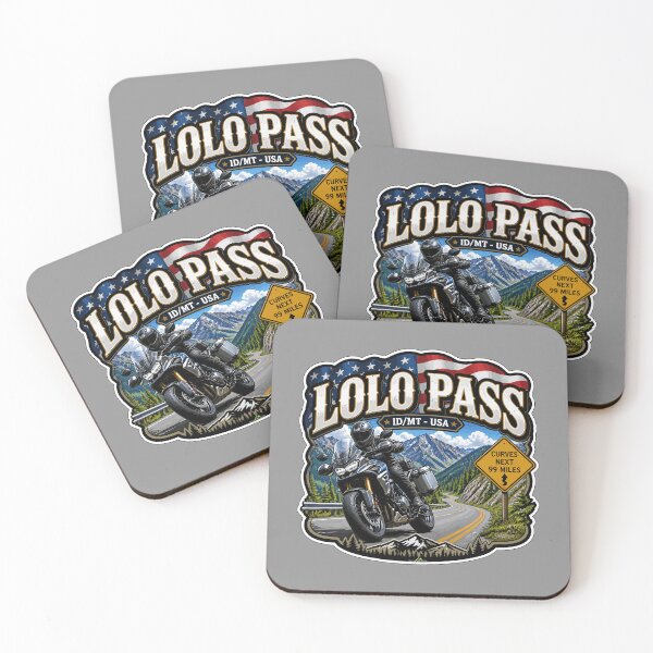 Item preview, Lolo Pass Idaho, Montana Rocky Mountains Motorcycle Sticker TShirt 05 designed and sold by OuterShellUK.