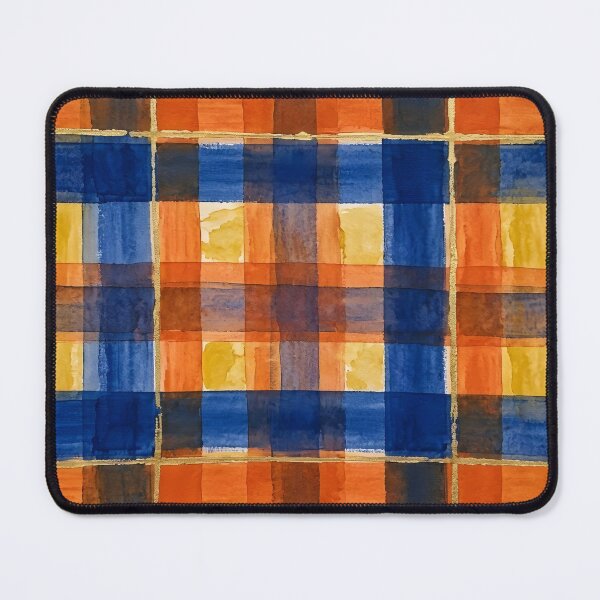 Item preview, Blue Orange Plaid Pattern  designed and sold by GraphicsClub.