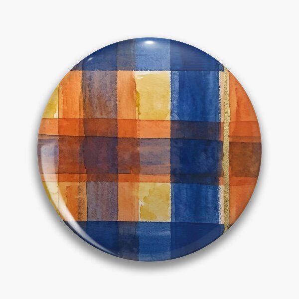 Item preview, Blue Orange Plaid Pattern  designed and sold by GraphicsClub.