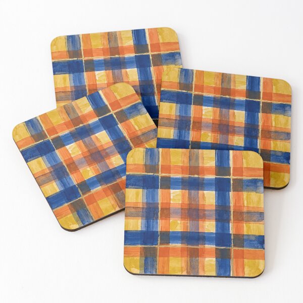 Item preview, Blue Orange Plaid Pattern  designed and sold by GraphicsClub.
