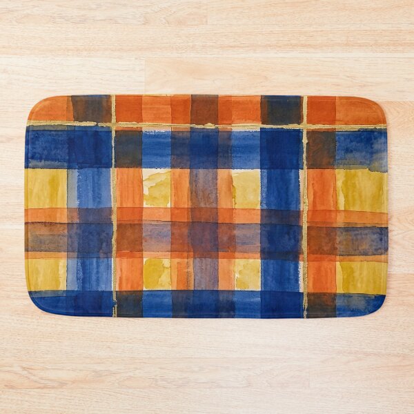 Item preview, Blue Orange Plaid Pattern  designed and sold by GraphicsClub.