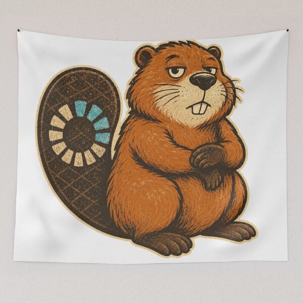 Item preview, Buffering Beaver – Loading Screen Creature designed and sold by yagniikd-.