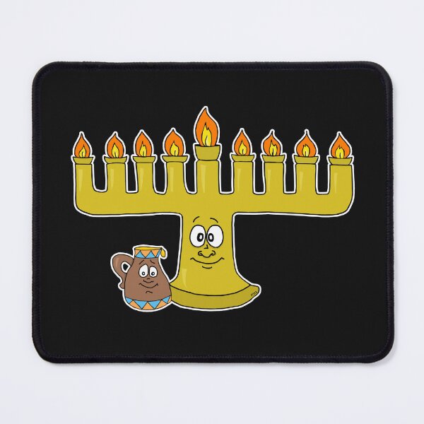 Item preview, Cute Hanukkah Menorah & Oil Jug Sticker | Happy Miracle Duo Cartoon designed and sold by MyxaART.