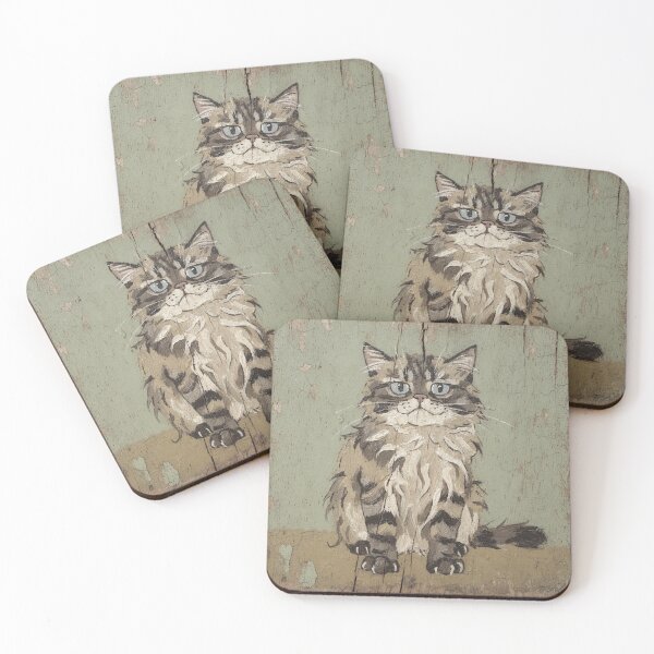 Item preview, Himalayan Cat Sulking After a Bath Folk Art designed and sold by PictorialWhimsy.