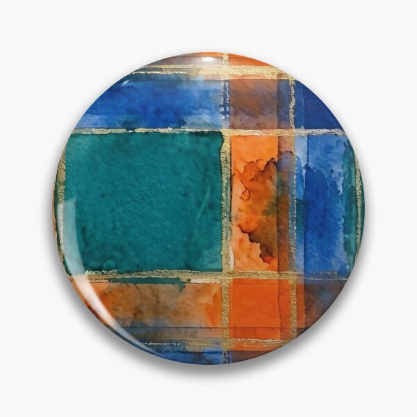 Item preview, Blue Orange Plaid Pattern  designed and sold by GraphicsClub.