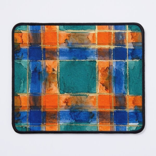Item preview, Blue Orange Plaid Pattern designed and sold by GraphicsClub.