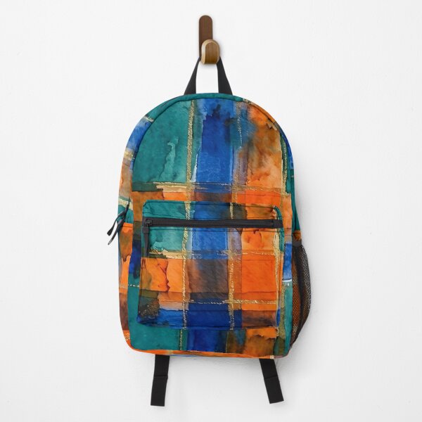 Item preview, Blue Orange Plaid Pattern designed and sold by GraphicsClub.