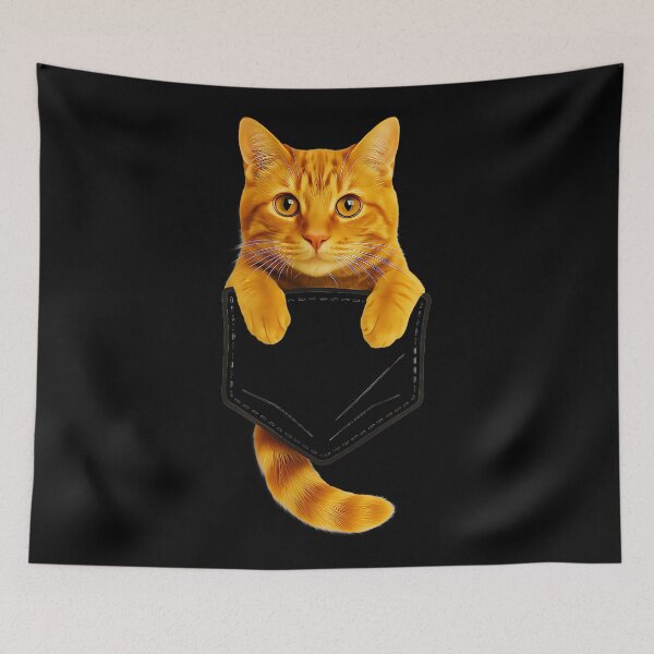 Item preview, Pocket Cat Peeking Feline Lover designed and sold by Hugosploosh.