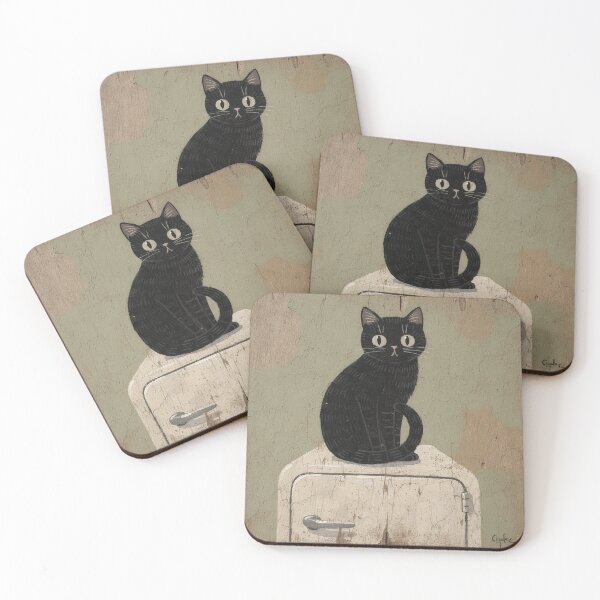 Item preview, Bombay Cat Perched Atop the Refrigerator Folk Art designed and sold by PictorialWhimsy.