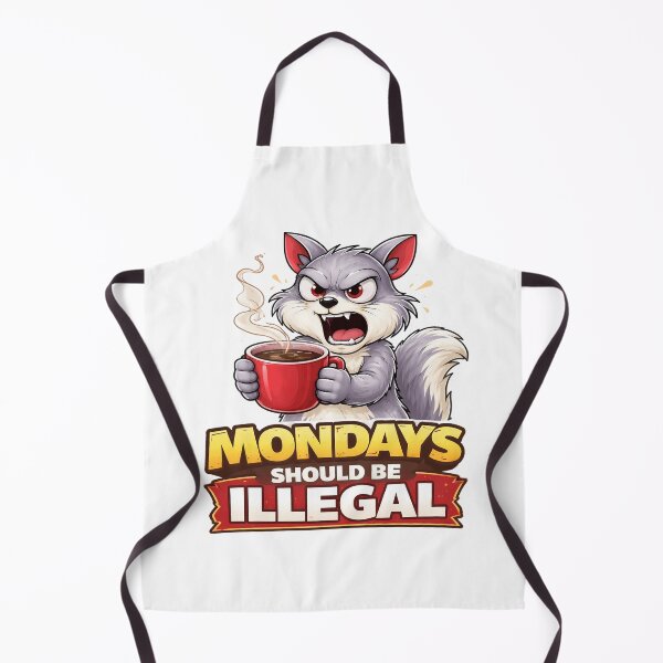 Item preview, Mondays Should Be Illegal Grumpy Squirrel Coffee Design. designed and sold by The-T-In-Retro.