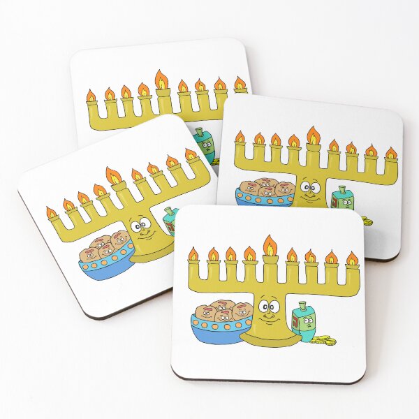 Item preview, Cute Hanukkah Menorah & Sufganiyot Sticker | Happy Chanukah Treats & Game Set designed and sold by MyxaART.