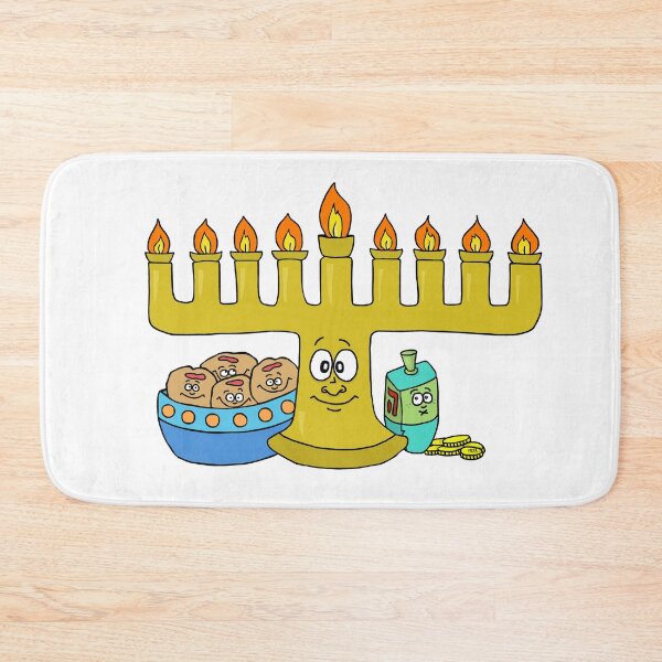 Item preview, Cute Hanukkah Menorah & Sufganiyot Sticker | Happy Chanukah Treats & Game Set designed and sold by MyxaART.