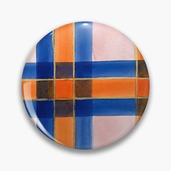 Item preview, Blue Orange Plaid Pattern  designed and sold by GraphicsClub.