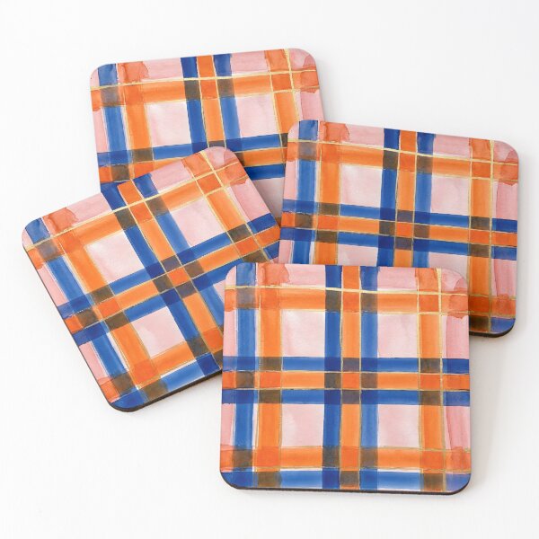 Item preview, Blue Orange Plaid Pattern  designed and sold by GraphicsClub.