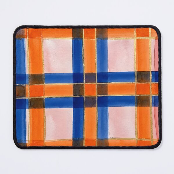 Item preview, Blue Orange Plaid Pattern  designed and sold by GraphicsClub.