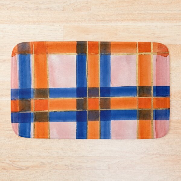 Item preview, Blue Orange Plaid Pattern  designed and sold by GraphicsClub.