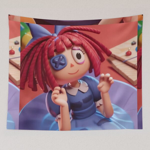 Item preview, Cute Raggedy Doll Digital Circus - 3D Vinyl Figure Aesthetic Art designed and sold by Billy Morfo™.