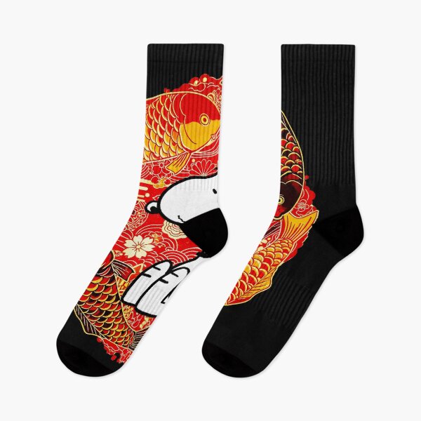 Item preview, Snoopy Koi Fish Chinese New Year Peanuts Fan designed and sold by NovaNeal.