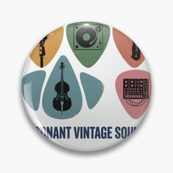 Item preview, Resonant Vintage Sounds Musician Guitar Picks Retro T-Shirt designed and sold by GlobuddyStore.
