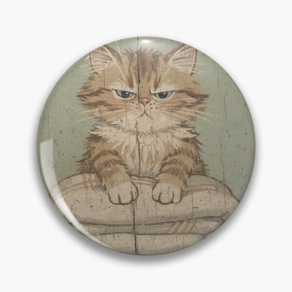 Item preview, Ragamuffin Cat Kneading the Good Blanket Folk Art designed and sold by PictorialWhimsy.