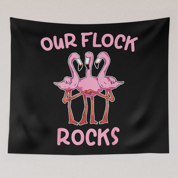Item preview, Our Flock Rocks Flamingo Family Friends Group designed and sold by Hugosploosh.