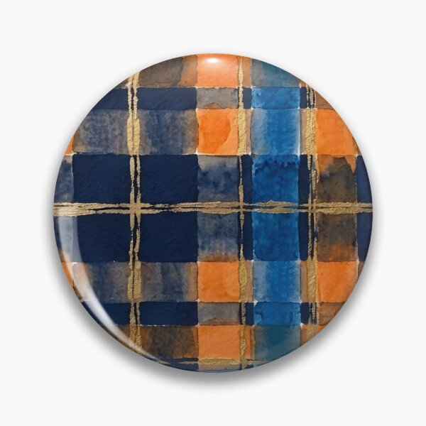 Item preview, Blue Orange Plaid Pattern  designed and sold by GraphicsClub.