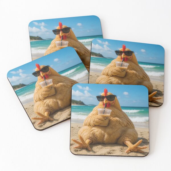 Item preview, Iced Coffee Hen Beach | Cool Chubby Chicken | Funny Summer Animal designed and sold by Reverielook.