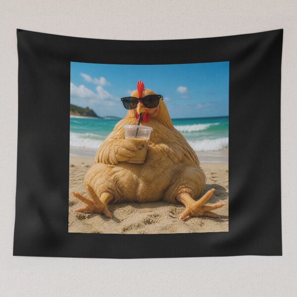 Item preview, Iced Coffee Hen Beach | Cool Chubby Chicken | Funny Summer Animal designed and sold by Reverielook.