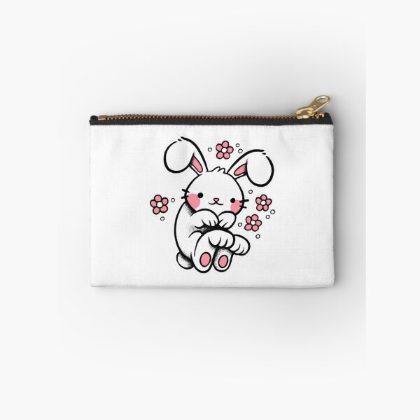 Item preview, Bunny Cute Kawaii Blushing Rabbit Pink Sakura Blossom Graphic designed and sold by BlancheDrawe.