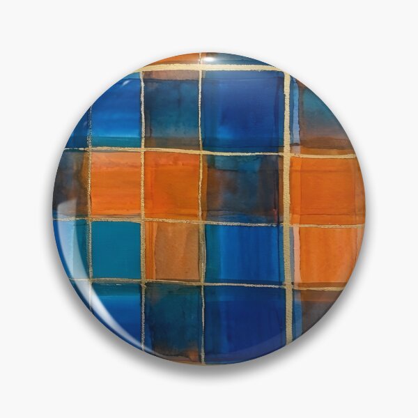Item preview, Blue Orange Plaid Pattern  designed and sold by GraphicsClub.