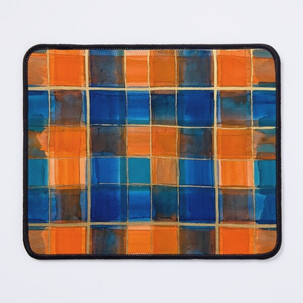 Item preview, Blue Orange Plaid Pattern designed and sold by GraphicsClub.