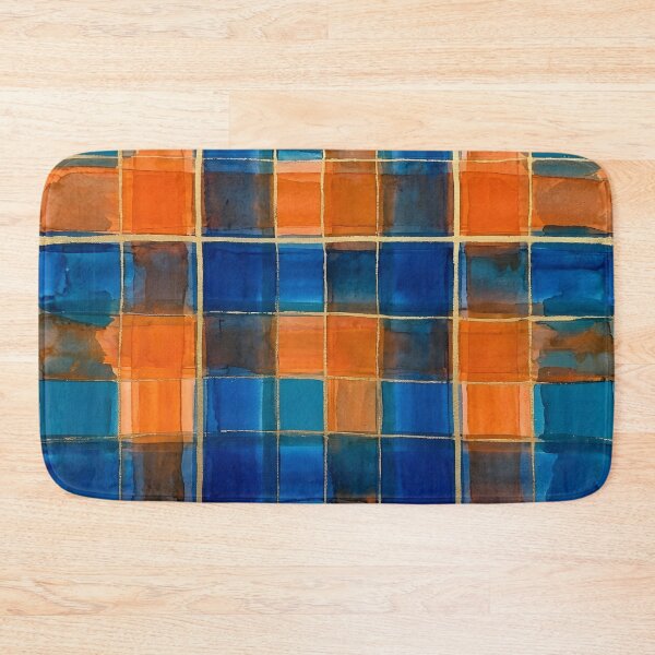 Item preview, Blue Orange Plaid Pattern  designed and sold by GraphicsClub.