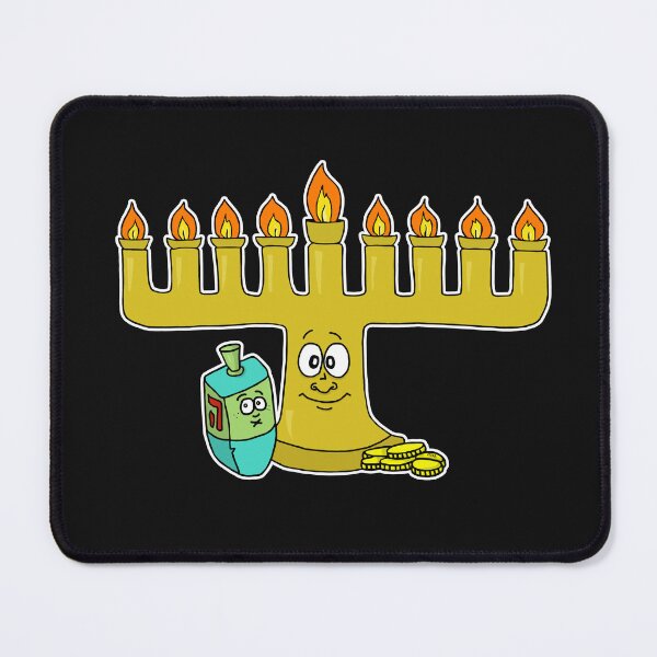Item preview, Cute Hanukkah Menorah & Dreidel Sticker | Happy Chanukah Gelt Trio Cartoon designed and sold by MyxaART.