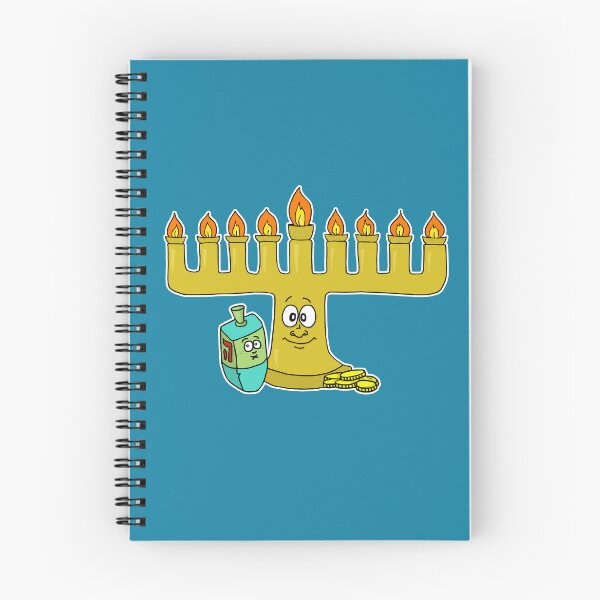 Item preview, Cute Hanukkah Menorah & Dreidel Sticker | Happy Chanukah Gelt Trio Cartoon designed and sold by MyxaART.