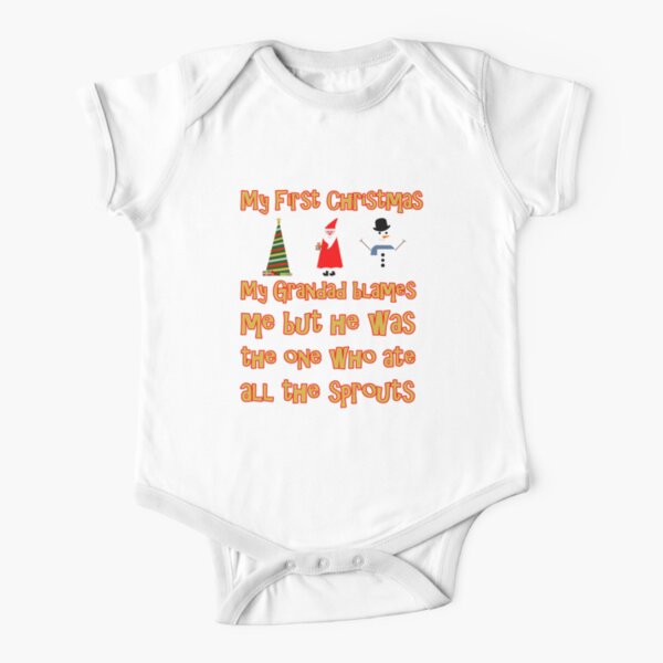 My First Christmas - Grandad Short Sleeve Baby One-Piece
