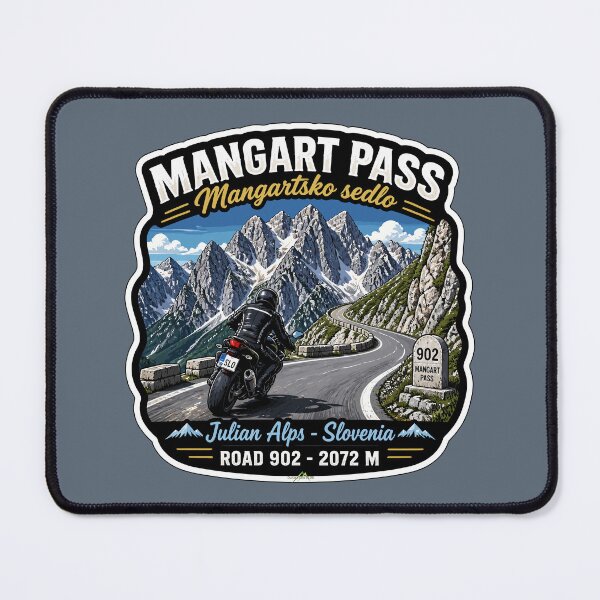 Item preview, Mangart Pass Julian Alps Slovenia Motorcycle Sticker TShirt 01 designed and sold by OuterShellUK.