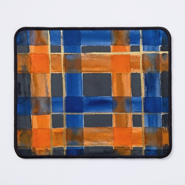 Item preview, Blue Orange Plaid Pattern  designed and sold by GraphicsClub.