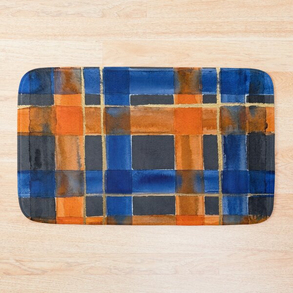 Item preview, Blue Orange Plaid Pattern  designed and sold by GraphicsClub.