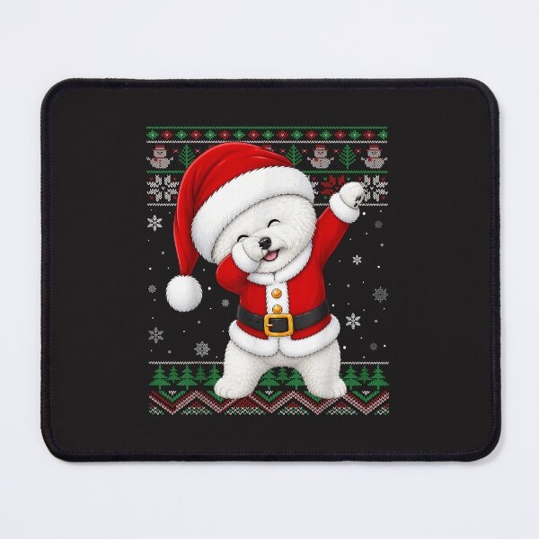 Item preview, Funny Bichon Frise Christmas Dab Vintage Ugly Sweater Santa Dog Design designed and sold by kiralynstration.