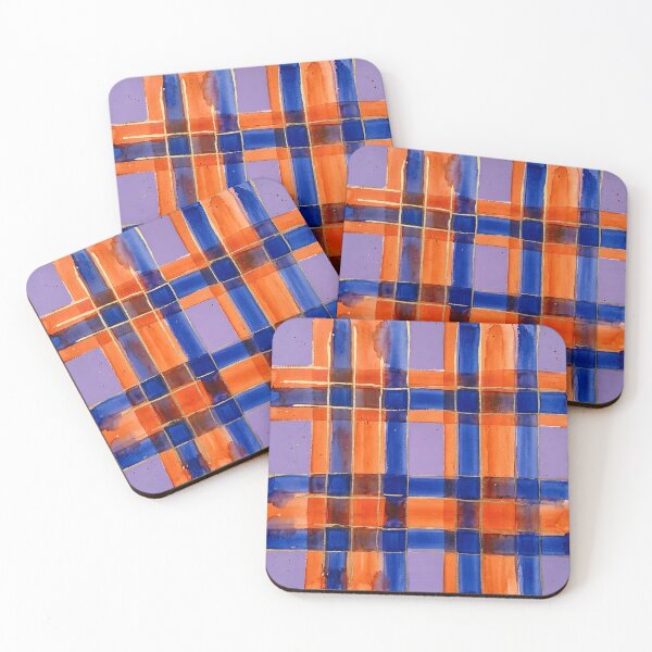 Item preview, Blue Orange Plaid Pattern  designed and sold by GraphicsClub.