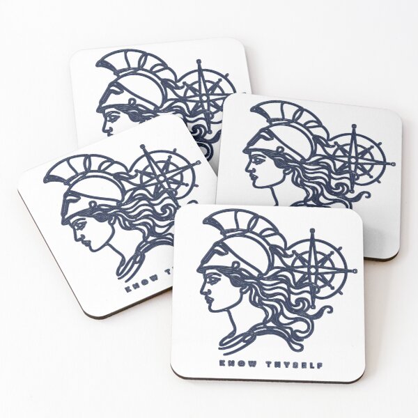 Item preview, Athena Know Thyself Minimalist Line Art designed and sold by Lolik Designs.