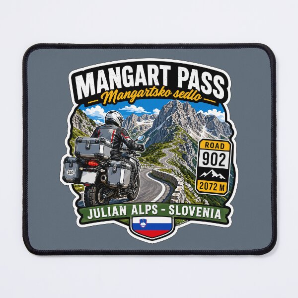 Item preview, Mangart Pass Julian Alps Slovenia Motorcycle Sticker TShirt 03 designed and sold by OuterShellUK.